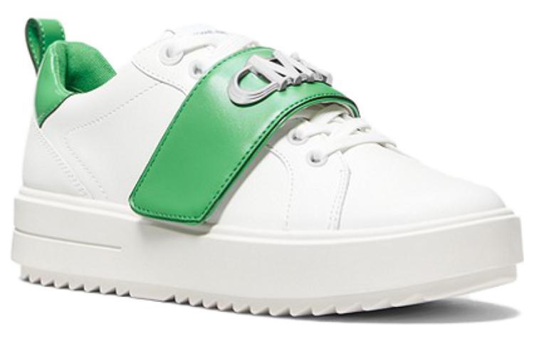 (W) MICHAEL KORS Emmett Leather Low-Top 'White Green' 圖 2