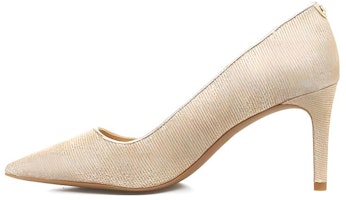 (Women) MICHAEL KORS Fabric High Heels 'Sleek Gold' 40F3ALMP4D260 (Women) MICHAEL KORS Fabric High Heels 'Sleek Gold' 40F3ALMP4D260