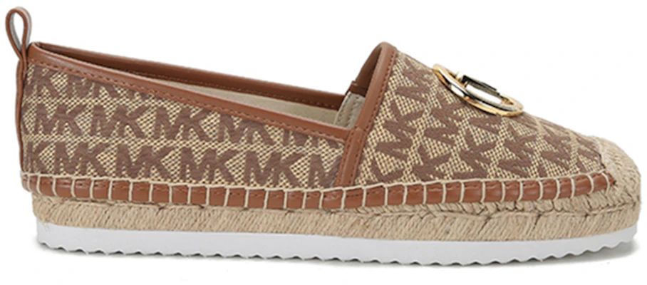 (Women) MICHAEL KORS Fabric Monogram Espadrille Flats 'Ebony' 40S1LNFP2Y-BEIGE-EBONY Order (Women) MICHAEL KORS Fabric Monogram Espadrille Flats 'Ebony' 40S1LNFP2Y-BEIGE-EBONY