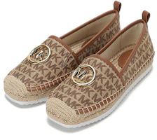 Lookbook (W) MICHAEL KORS Sepatu Espadrille Monogram Kain 'Ebony' 40S1LNFP2Y-BEIGE-EBONY