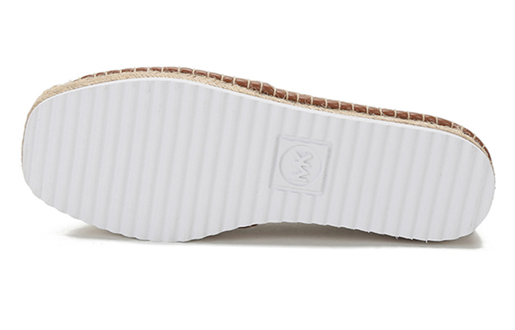 Details for (Women) MICHAEL KORS Fabric Monogram Espadrille Flats 'Ebony' 40S1LNFP2Y-BEIGE-EBONY