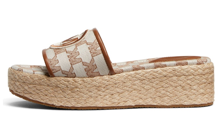 (W) MICHAEL KORS Fabric Platform 'Beige Brown'
