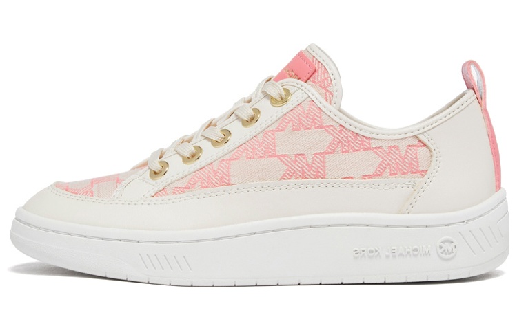 (Women) MICHAEL KORS Fabric Round Toe Lace-Up Low Top 'Pink White' 49S3SHFS1Y644