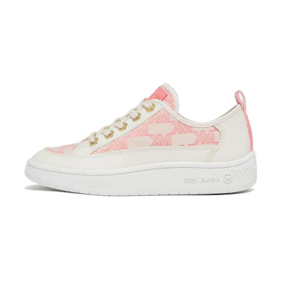 (W) MICHAEL KORS Fabric Round Toe Lace-Up Low Top 'Pink White'