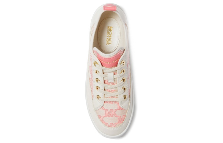 Lookbook (W) MICHAEL KORS Zapatillas Bajas Rosa y Blanco con Cordones Mujer 49S3SHFS1Y644
