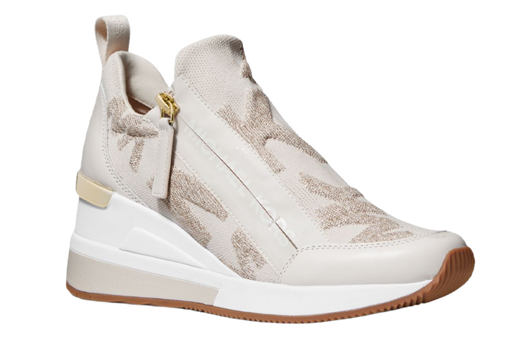 (W) MICHAEL KORS Fabric Zip Round Toe Platform 'Pale Gold' 圖 2