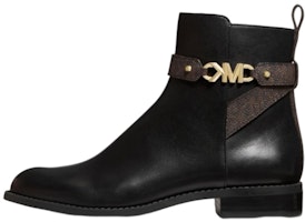 (Women) MICHAEL KORS Farrah Leather Zip Bootie 'Black' 40F1FHFE6L001 (Women) MICHAEL KORS Farrah Leather Zip Bootie 'Black' 40F1FHFE6L001