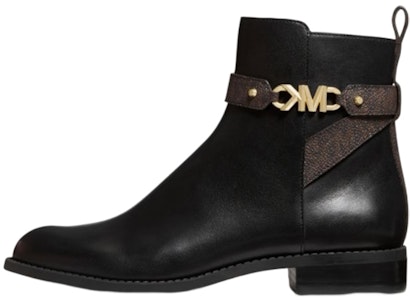 MICHAEL KORS 迈可可斯 Farrah 皮革 拉鍊 短筒靴 女款 黑色 Buy MICHAEL KORS 迈可可斯 Farrah 皮革 拉鍊 短筒靴 女款 黑色