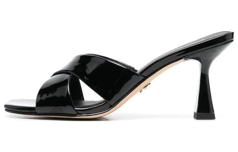 (Women) MICHAEL KORS Fashion Open-Toe Slide Sandals 'Black' 40S3CLMS1A001