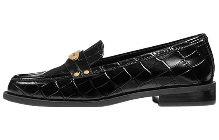 (W) MICHAEL KORS Finley Loafer 'Black Croc Embossed'