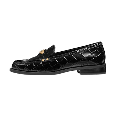 (W) MICHAEL KORS Finley Loafer 'Black Croc Embossed'