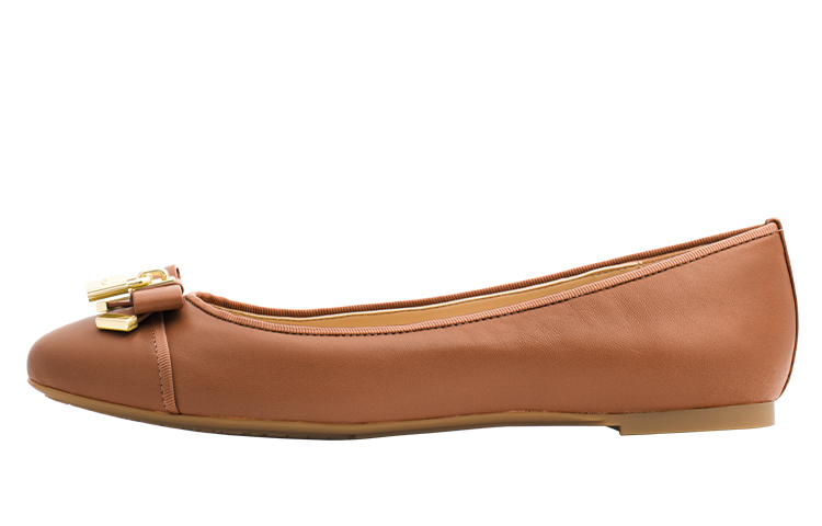 (W) MICHAEL KORS Flat 'Leather Brown'