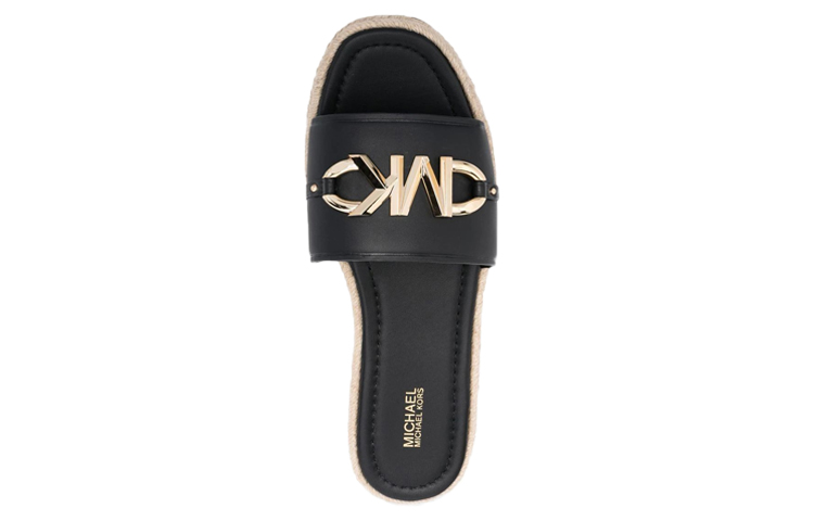 (W) MICHAEL KORS Flat Leather Sandals 'Black' 圖 4