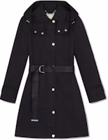 Order (W) Michael Kors FW22 素色綁帶風衣外套 黑色 77Q5620M72001