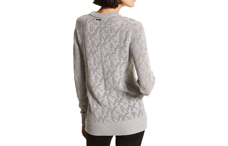 Lookbook (W) Jersey Suéter Gris Calado Cuello Redondo Michael Kors FW22 Mujer. MU260DBDZD036