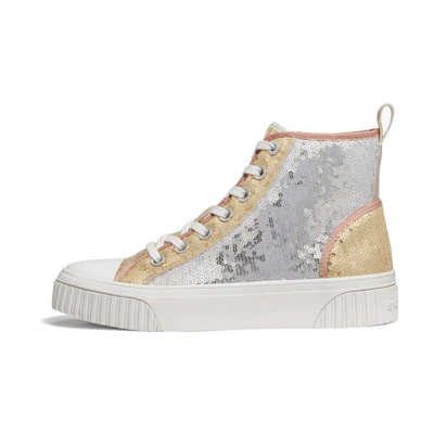 (W) MICHAEL KORS Gertie High-Top 'Silver Gold'