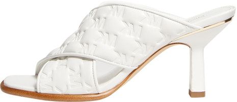 (Women) MICHAEL KORS Gideon 'Embossed Mule High Heels - White' 40S2GDMP1L085 (Women) MICHAEL KORS Gideon 'Embossed Mule High Heels - White' 40S2GDMP1L085