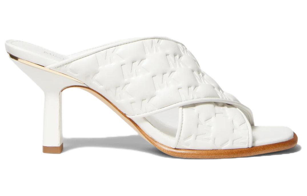 (W) MICHAEL KORS Gideon 'Embossed Mule High Heels - White' 圖 2