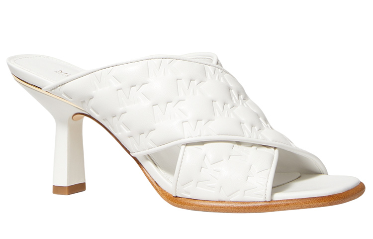 (W) MICHAEL KORS Gideon 'Embossed Mule High Heels - White' 圖 3