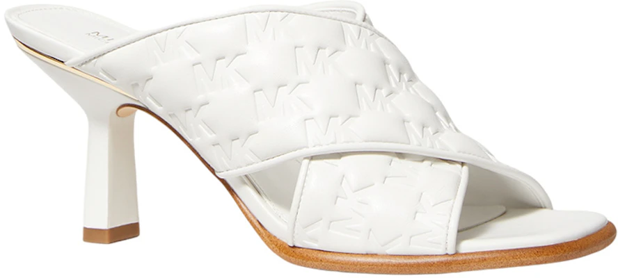 (Women) MICHAEL KORS Gideon 'Embossed Mule High Heels - White' 40S2GDMP1L085 Lookbook (Women) MICHAEL KORS Gideon 'Embossed Mule High Heels - White' 40S2GDMP1L085