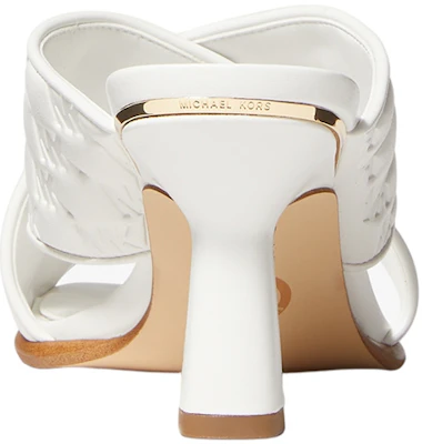 (Women) MICHAEL KORS Gideon 'Embossed Mule High Heels - White' 40S2GDMP1L085 Shop (Women) MICHAEL KORS Gideon 'Embossed Mule High Heels - White' 40S2GDMP1L085