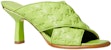 (W) MICHAEL KORS Gideon High Heels 'Embossed Mule Lime' Tumit Tinggi Lime Terukir 40S2GDMP1L388