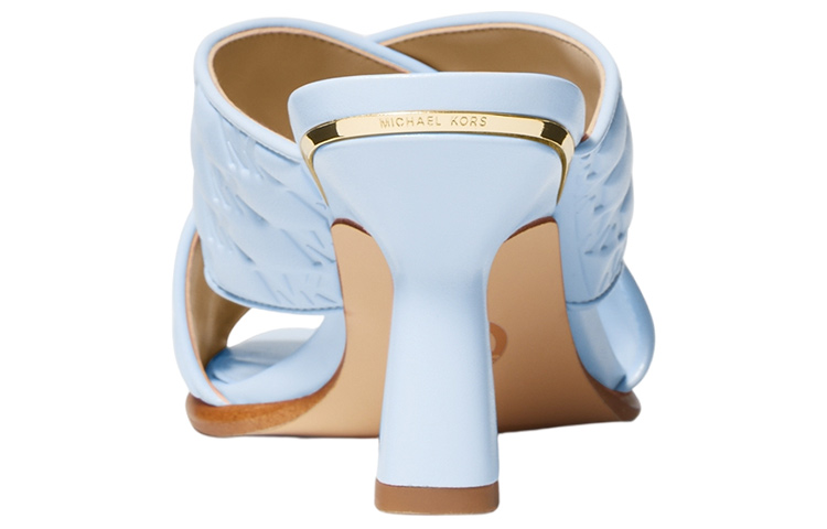 (W) MICHAEL KORS Gideon Mule High Heel Sandals 'Light Blue Embossed' 圖 4