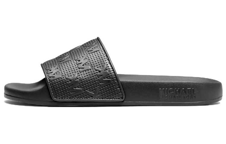 (W) MICHAEL KORS Gilmore Fashion Slide 'Logo Embossed Black'