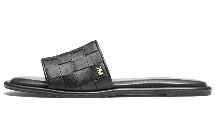 (Women) MICHAEL KORS Hayworth Flat Sandal 'Black Leather' 40S3HAFA2L001