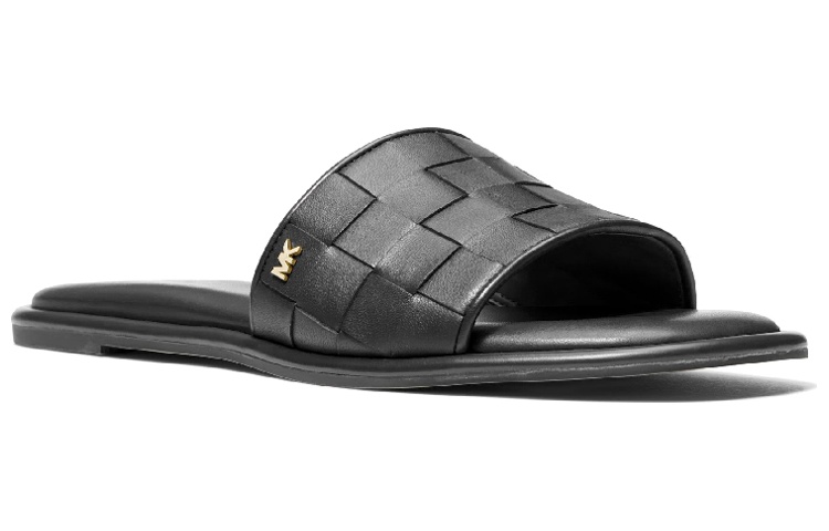 (W) MICHAEL KORS Hayworth Flat Sandal 'Black Leather' 圖 2