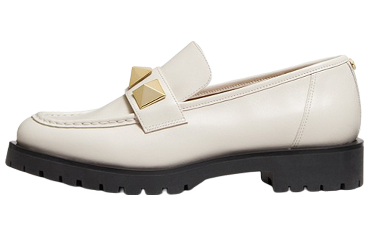 (W) MICHAEL KORS Holland Loafers 'Studded Leather White'