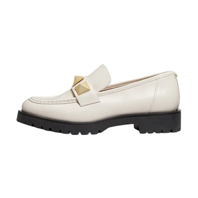 (W) MICHAEL KORS Holland Loafers 'Studded Leather White'