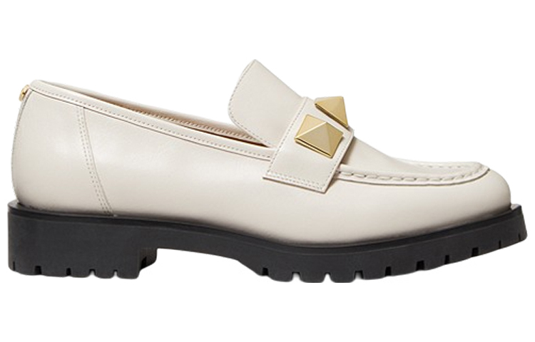 (W) MICHAEL KORS Holland Loafers 'Studded Leather White' 圖 2