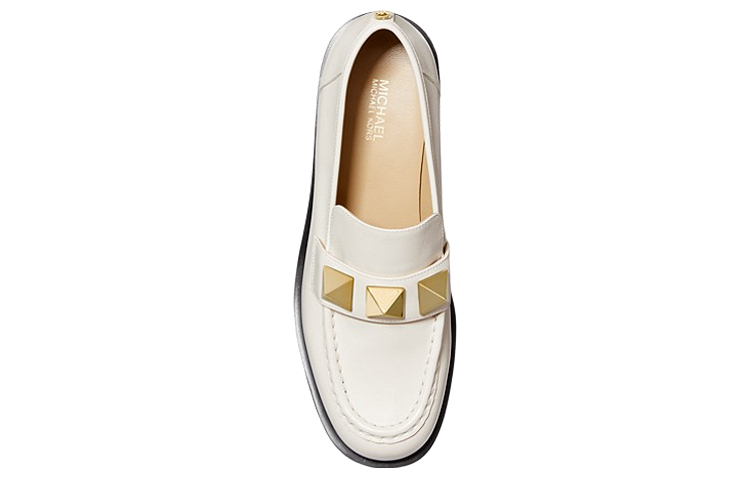 (W) MICHAEL KORS Holland Loafers 'Studded Leather White' 圖 5