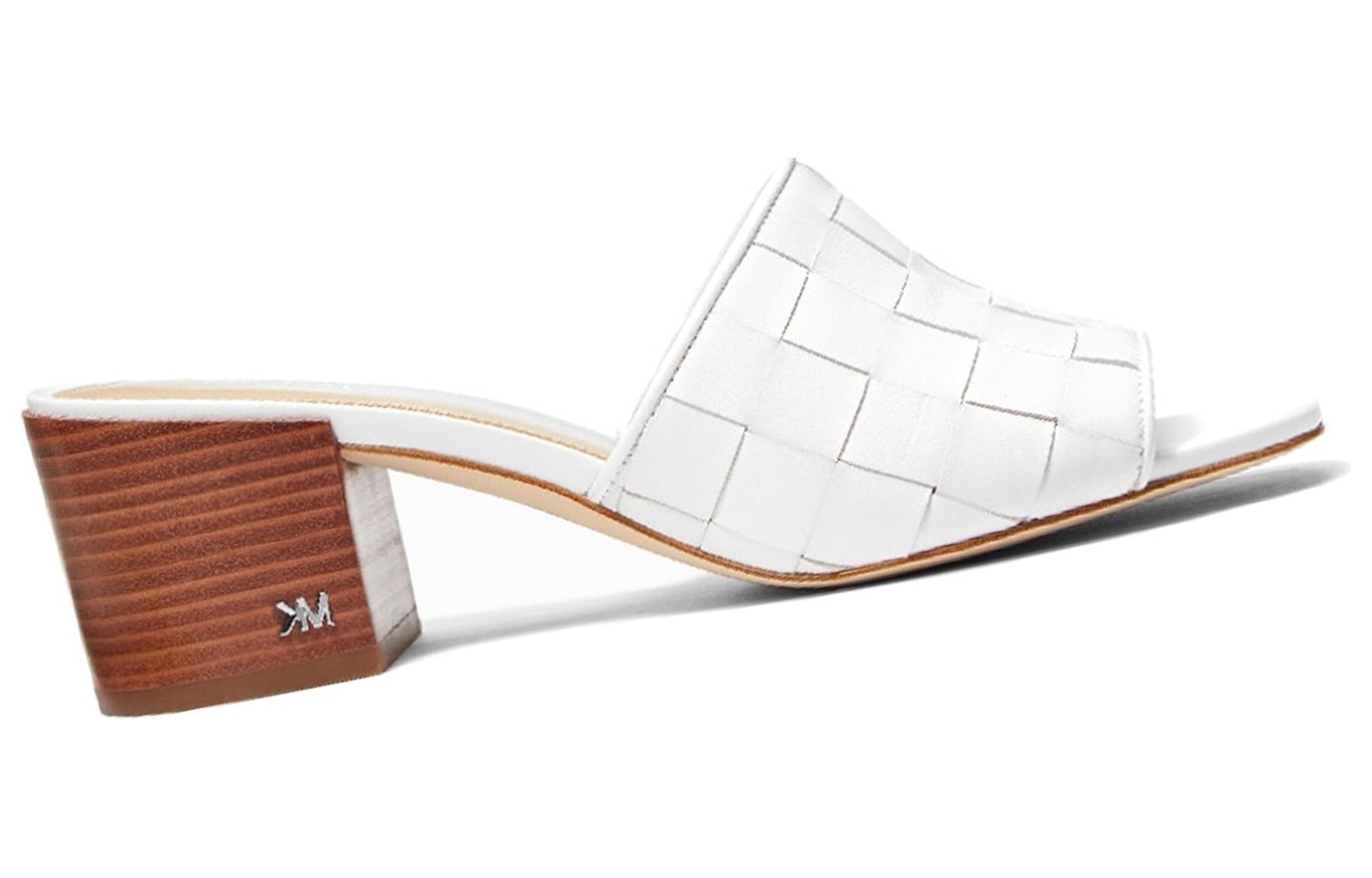 (W) MICHAEL KORS Ingrid Leather Mule 'White Fashion Sandal' 圖 2