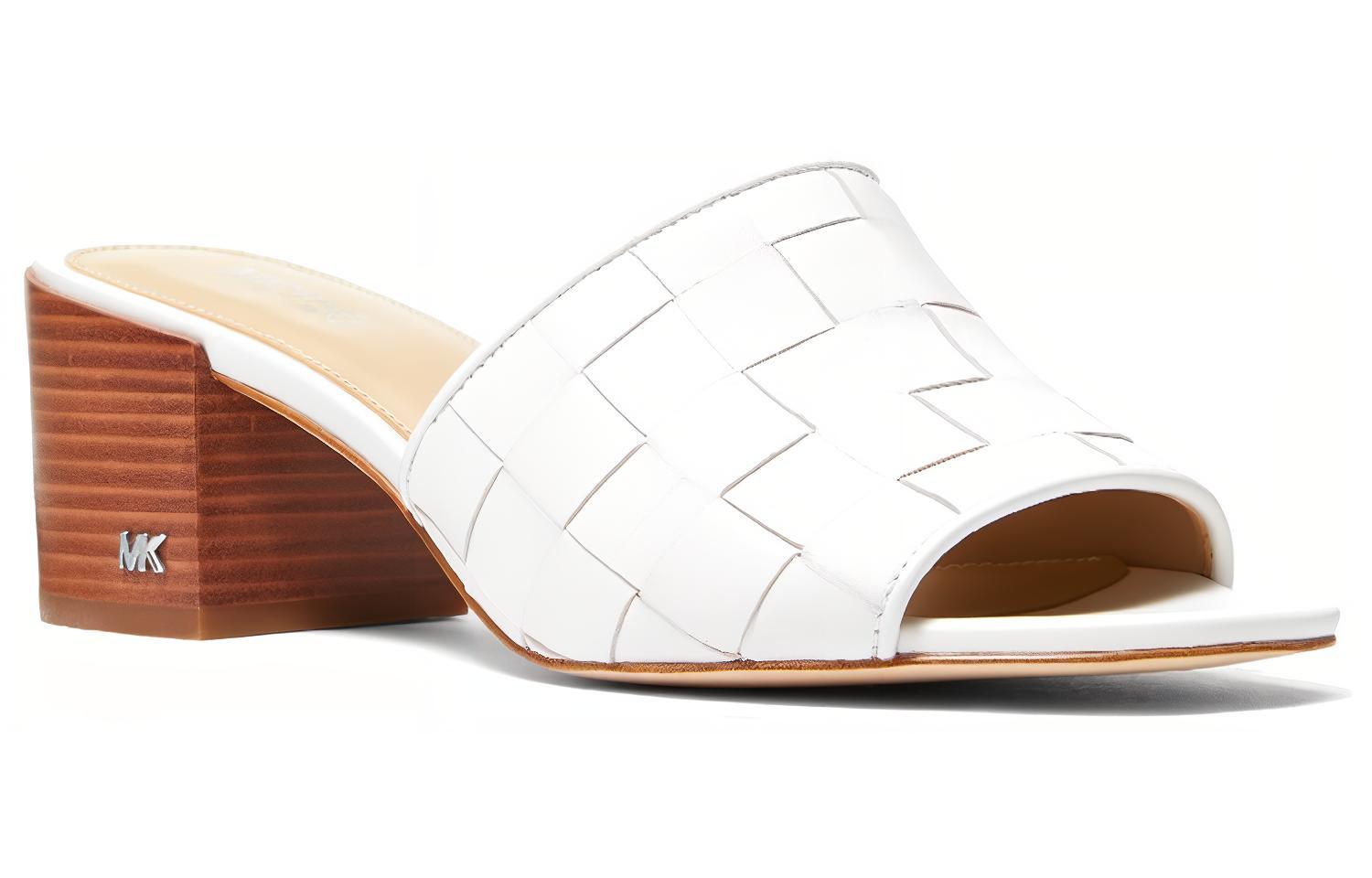 (W) MICHAEL KORS Ingrid Leather Mule 'White Fashion Sandal' 圖 3