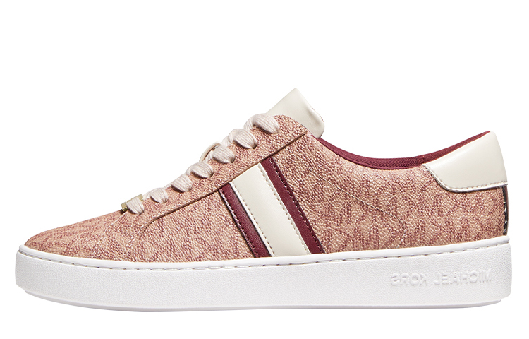 (Women) MICHAEL KORS Irving Low 'Brown Logo Stripe Cinnamon Pink' 43F1IRFS1B-133