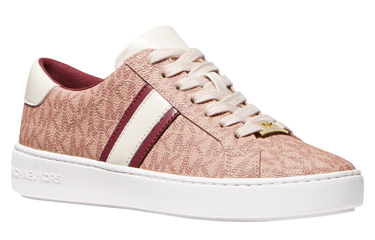 Lookbook (W) マイケルコース アービング ロー "ブラウンロゴ ストライプ ピンク" 43F1IRFS1B-133