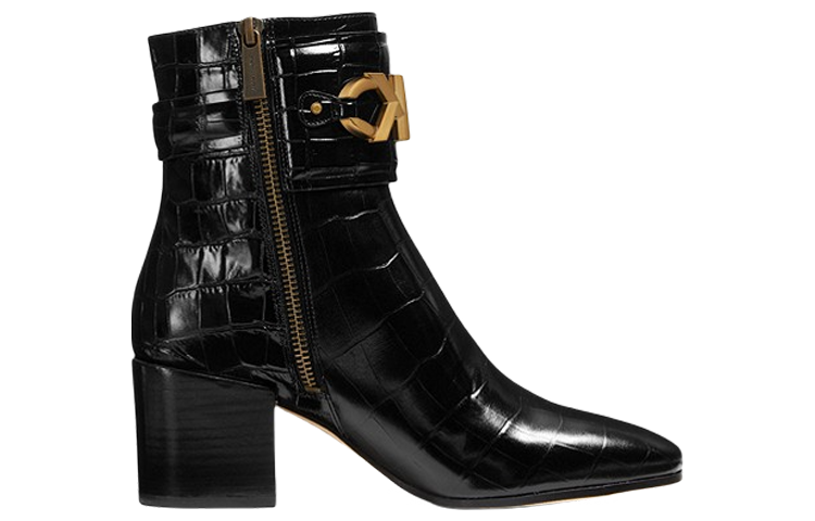 (W) MICHAEL KORS Izzy Boot 'Crocodile-Embossed Black' 圖 2