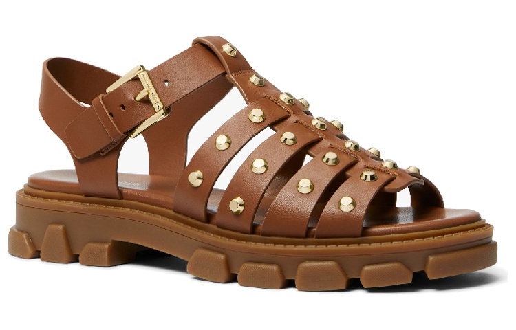 Order MICHAEL KORS 邁克高仕 Jagger 皮革 搭扣 平跟 時尚涼鞋 女款 棕色