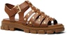 (W) MICHAEL KORS Jagger Sandal Kulit Rata Gesper 'Perang' 40S3JGFS3L230