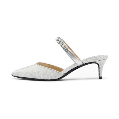 (W) MICHAEL KORS Jessa 'Silver High Heels'
