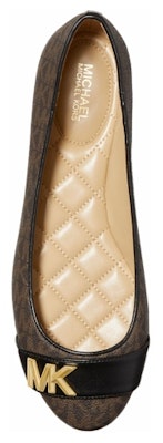 (W) MICHAEL KORS Jilly 'Sepatu Ballet Logo - Coklat' 40F2JLFPAB200 Lookbook (W) MICHAEL KORS Jilly 'Sepatu Ballet Logo - Coklat' 40F2JLFPAB200