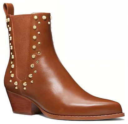 (W) MICHAEL KORS Kinlee Leder Chelsea Stiefel mit spitzer Zehe ''Braun'' 40F3KNME7L0230 Order (W) MICHAEL KORS Kinlee Leder Chelsea Stiefel mit spitzer Zehe ''Braun'' 40F3KNME7L0230