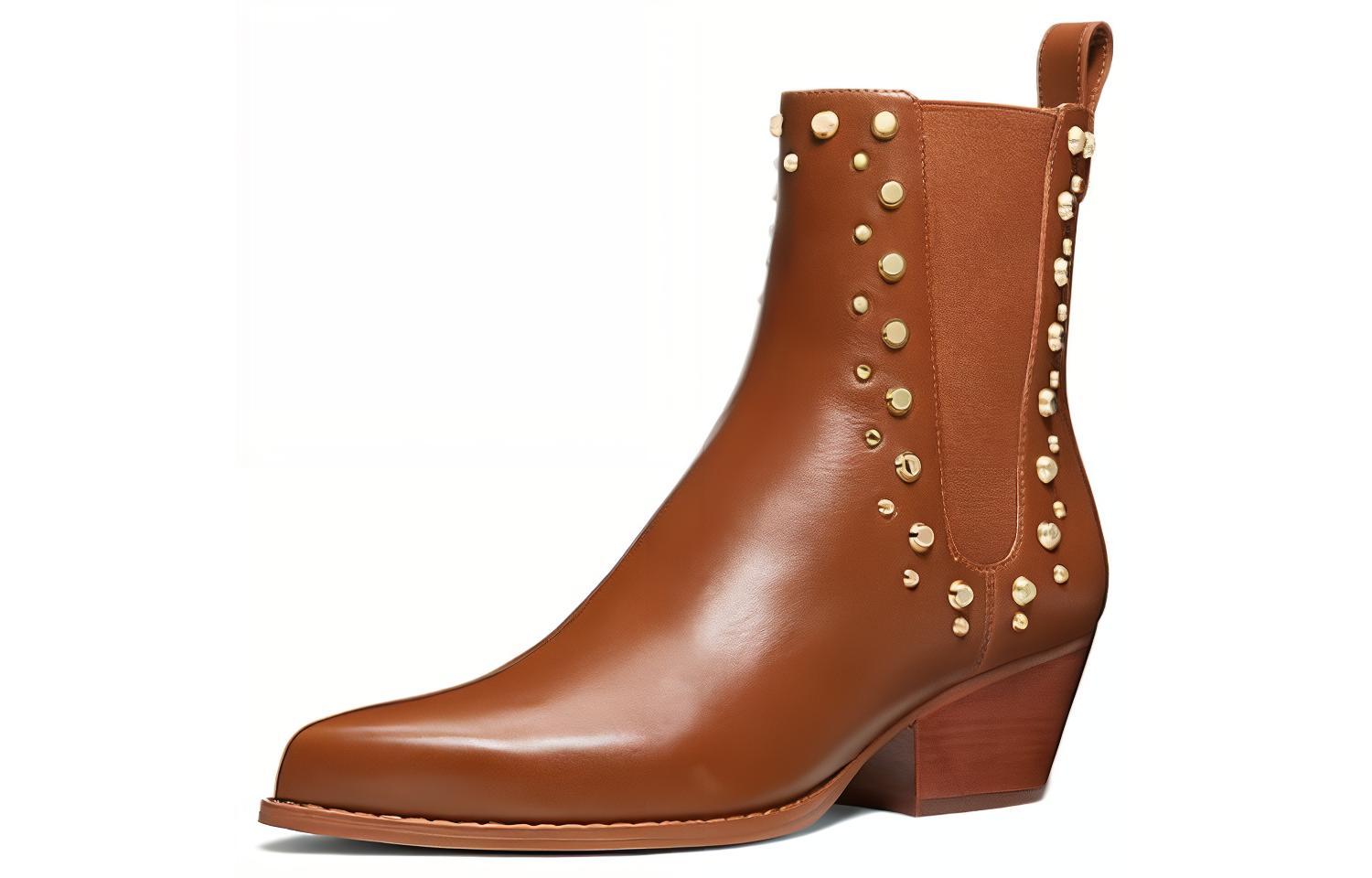 Lookbook (W) MICHAEL KORS Kinlee Leder Chelsea Stiefel mit spitzer Zehe ''Braun'' 40F3KNME7L0230