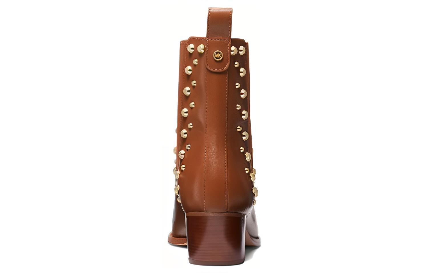 Shop (W) MICHAEL KORS Kinlee Leder Chelsea Stiefel mit spitzer Zehe ''Braun'' 40F3KNME7L0230
