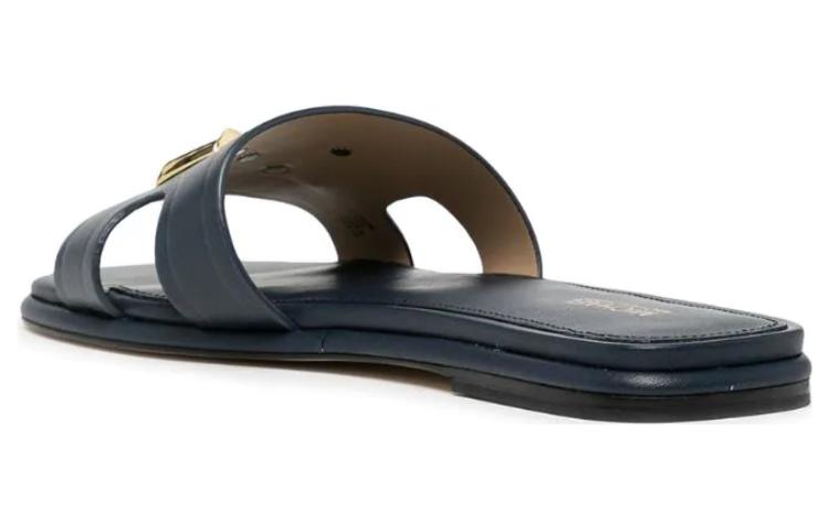 (W) MICHAEL KORS Kippy 'Black Leather Slide' 圖 3
