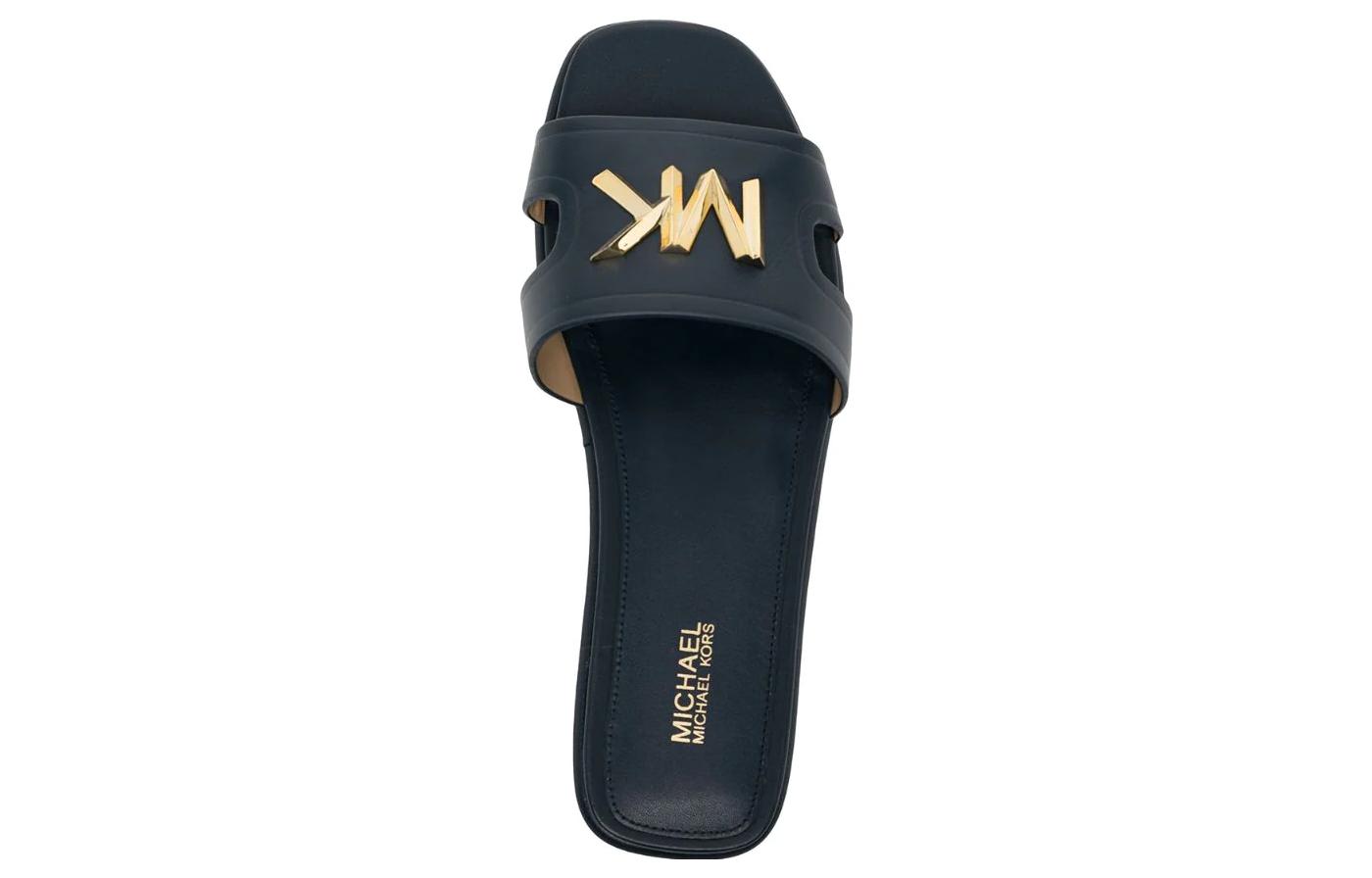 (W) MICHAEL KORS Kippy 'Black Leather Slide' 圖 4