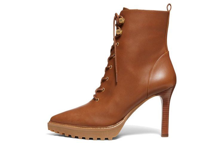 (Women) MICHAEL KORS Kyle High-Heel Bootie 'Brown Leather' 40F1KYME8L0230
