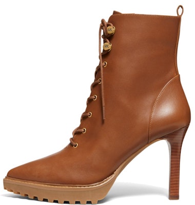 (Women) MICHAEL KORS Kyle High-Heel Bootie 'Brown Leather' 40F1KYME8L0230 Buy (Women) MICHAEL KORS Kyle High-Heel Bootie 'Brown Leather' 40F1KYME8L0230
